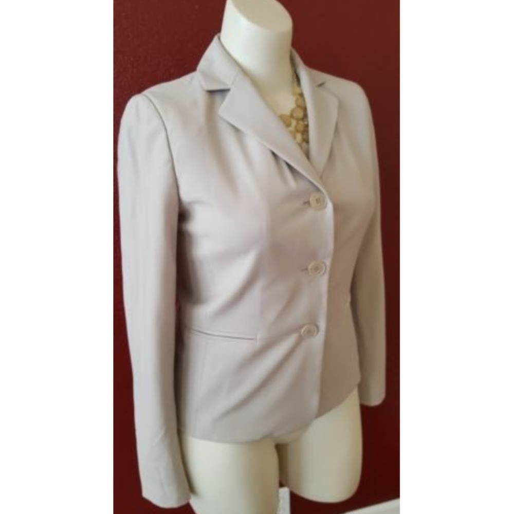 Talbots Wool Blazer Jacket Career Office Work Size 8 Beige